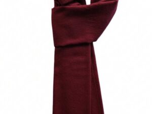 Soft Solid Burgundy Knitted Tassel Scarf For Winter