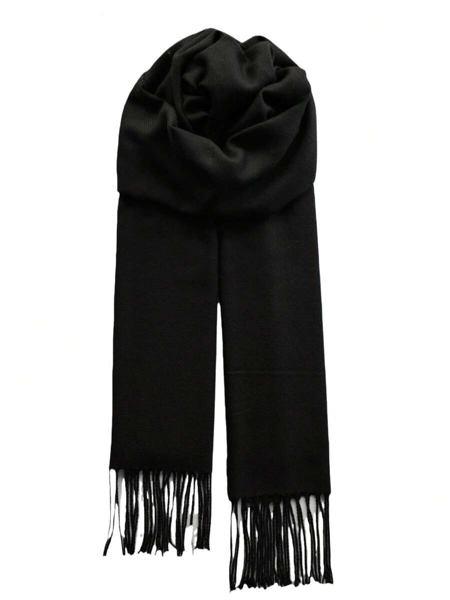 solid-color-knit-scarf-for-cold-weather